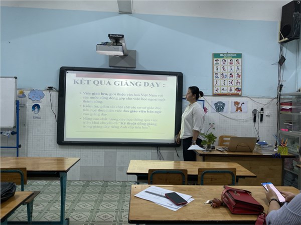 Chuyên đề chuyên môn Quận được tổ chức tại trường Tiểu học Trần Danh Lâm Quận 8
